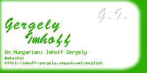 gergely imhoff business card
